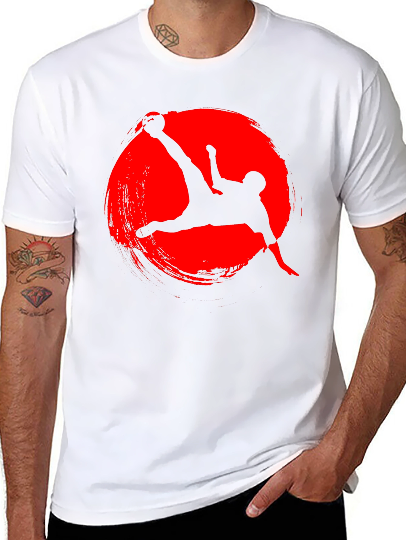 Soccer Kick Graphic Tee - Red Circle