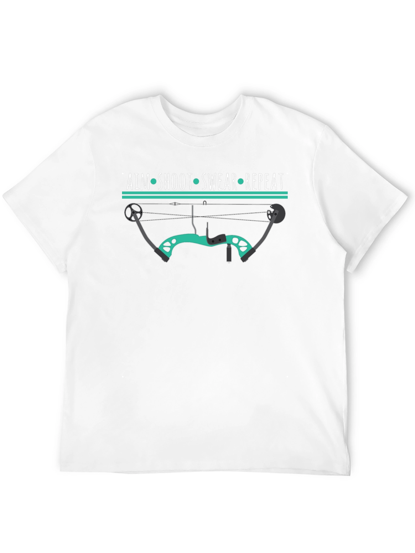 Archery Bow Hunter T-Shirt Aim Shoot Swear Repeat
