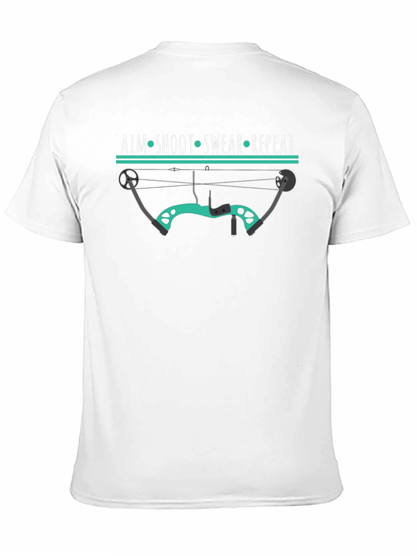 Archery Bow Hunter T-Shirt Aim Shoot Swear Repeat
