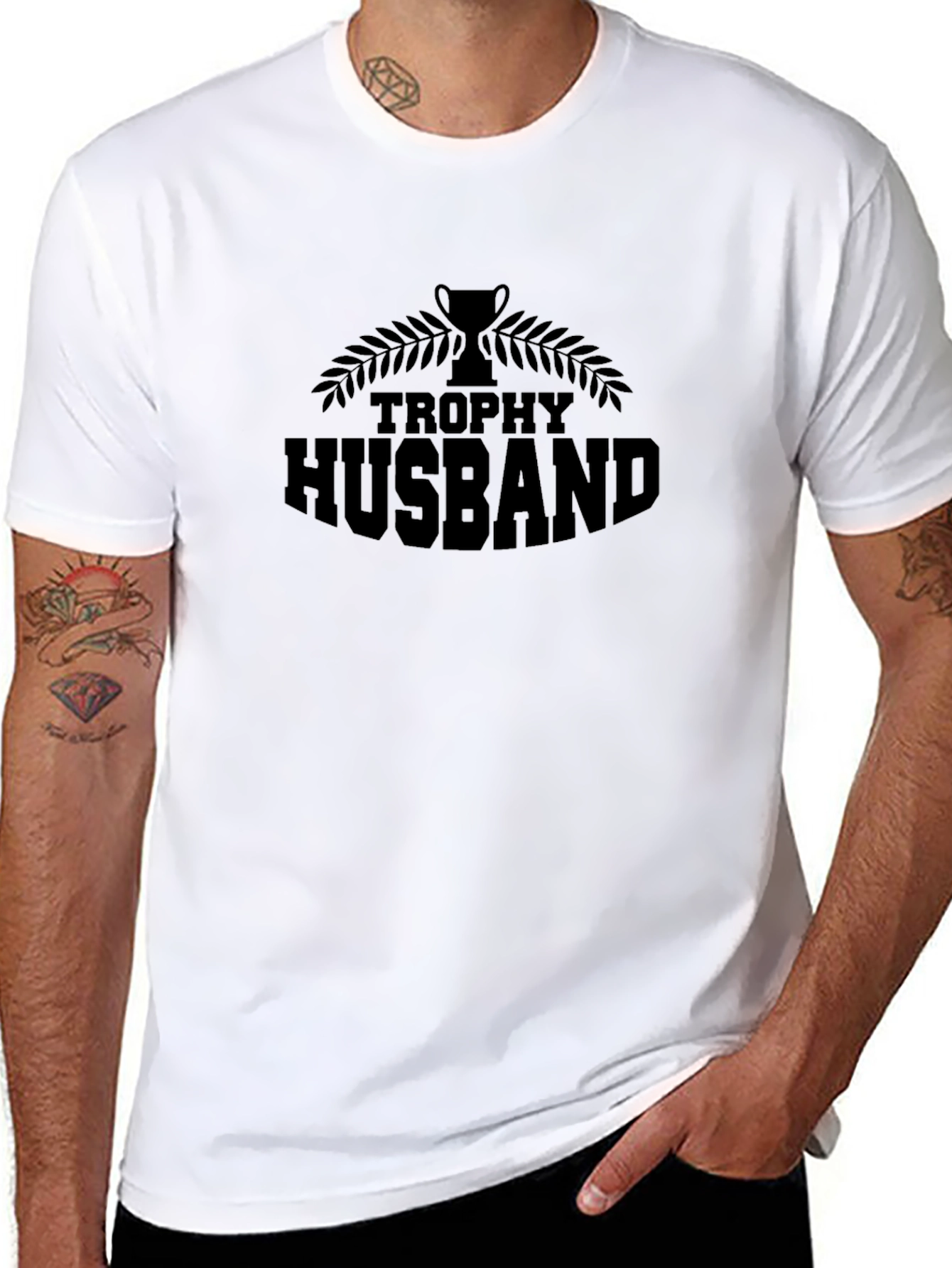Trophy Husband Graphic Tee - Black
