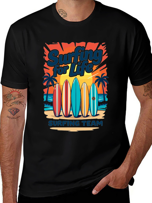 Surfing for Life Tee | Beach Surf Team T-Shirt