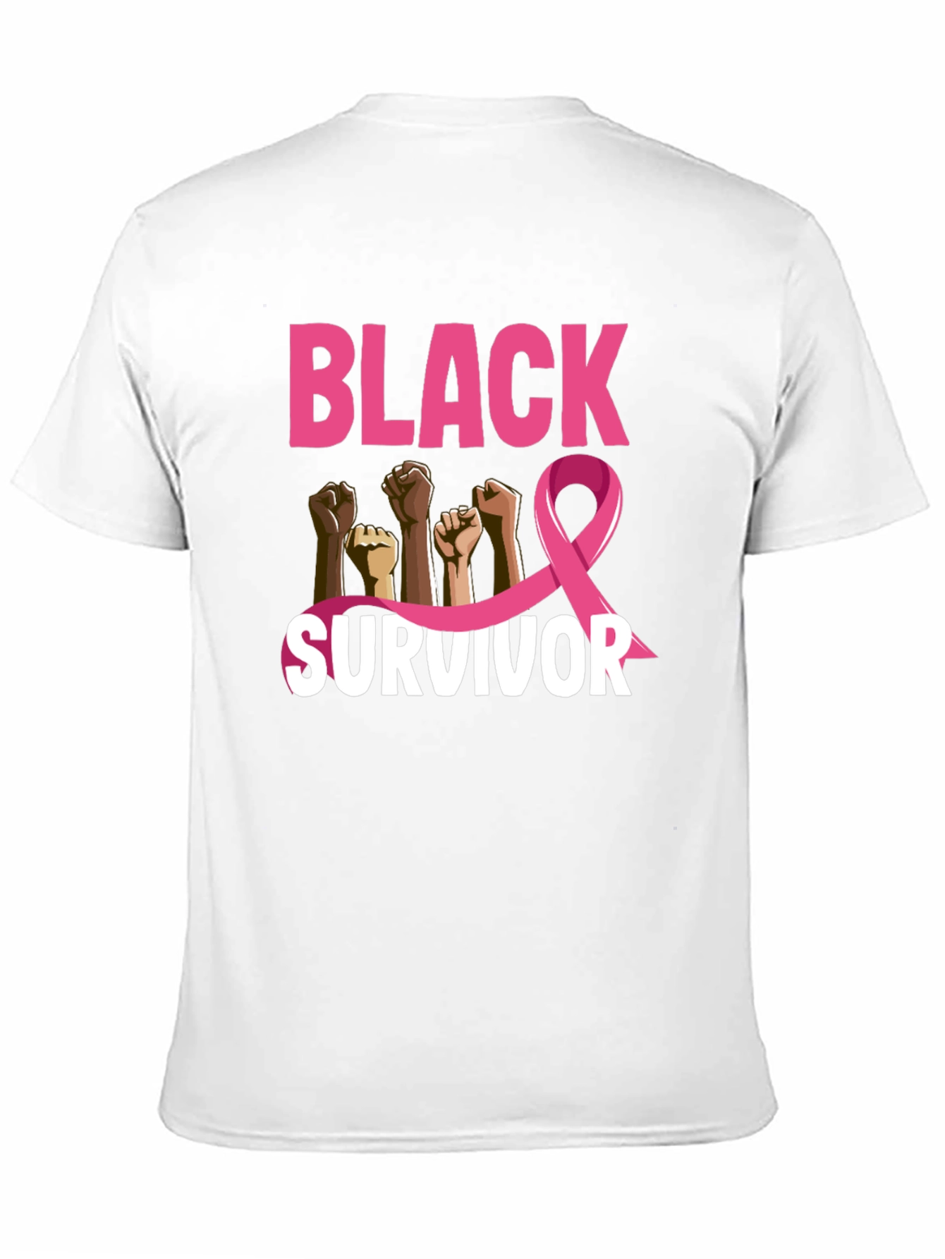 Black Survivor Breast Cancer Awareness T-Shirt