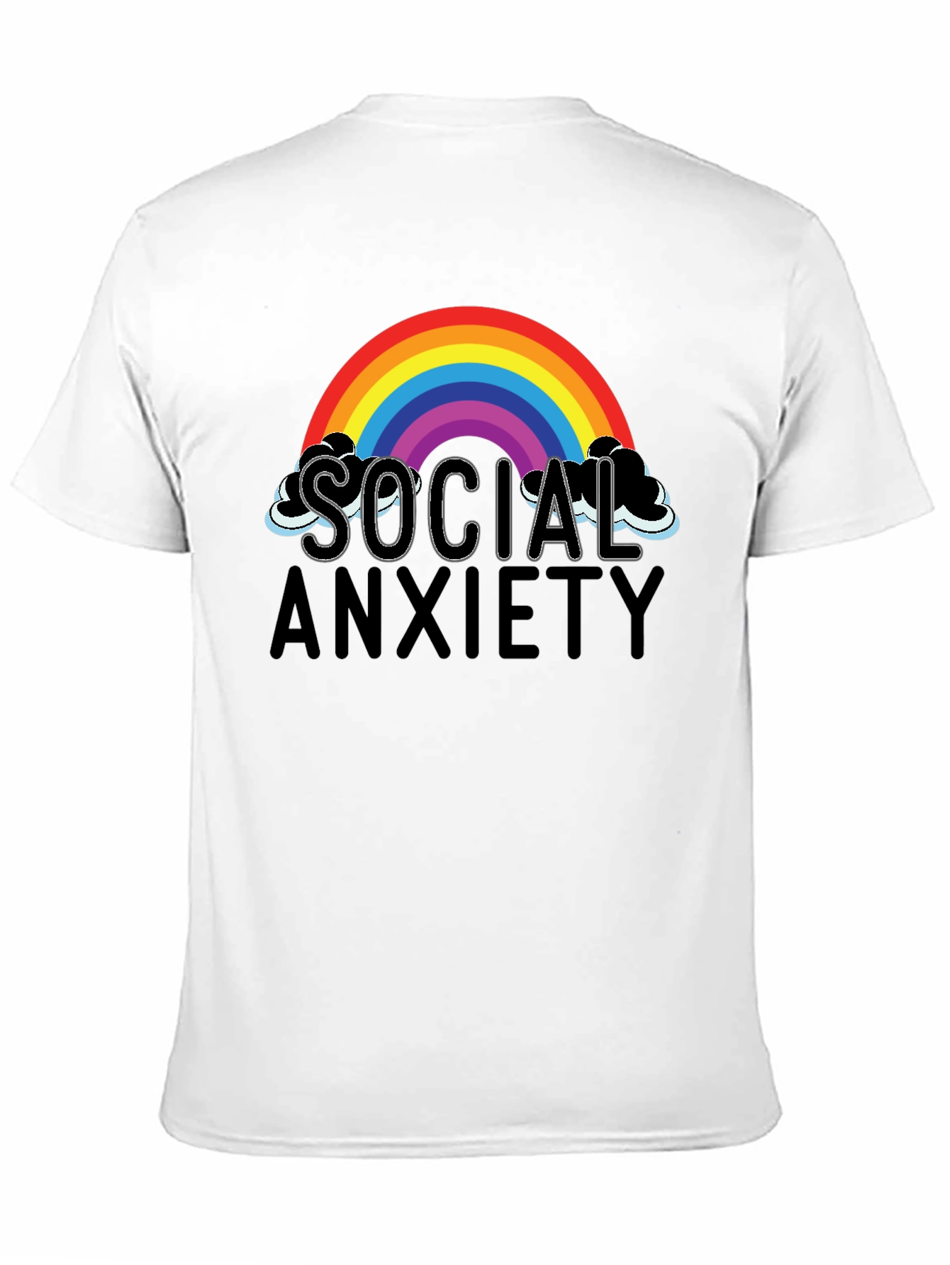 Social Anxiety Rainbow Graphic T-Shirt