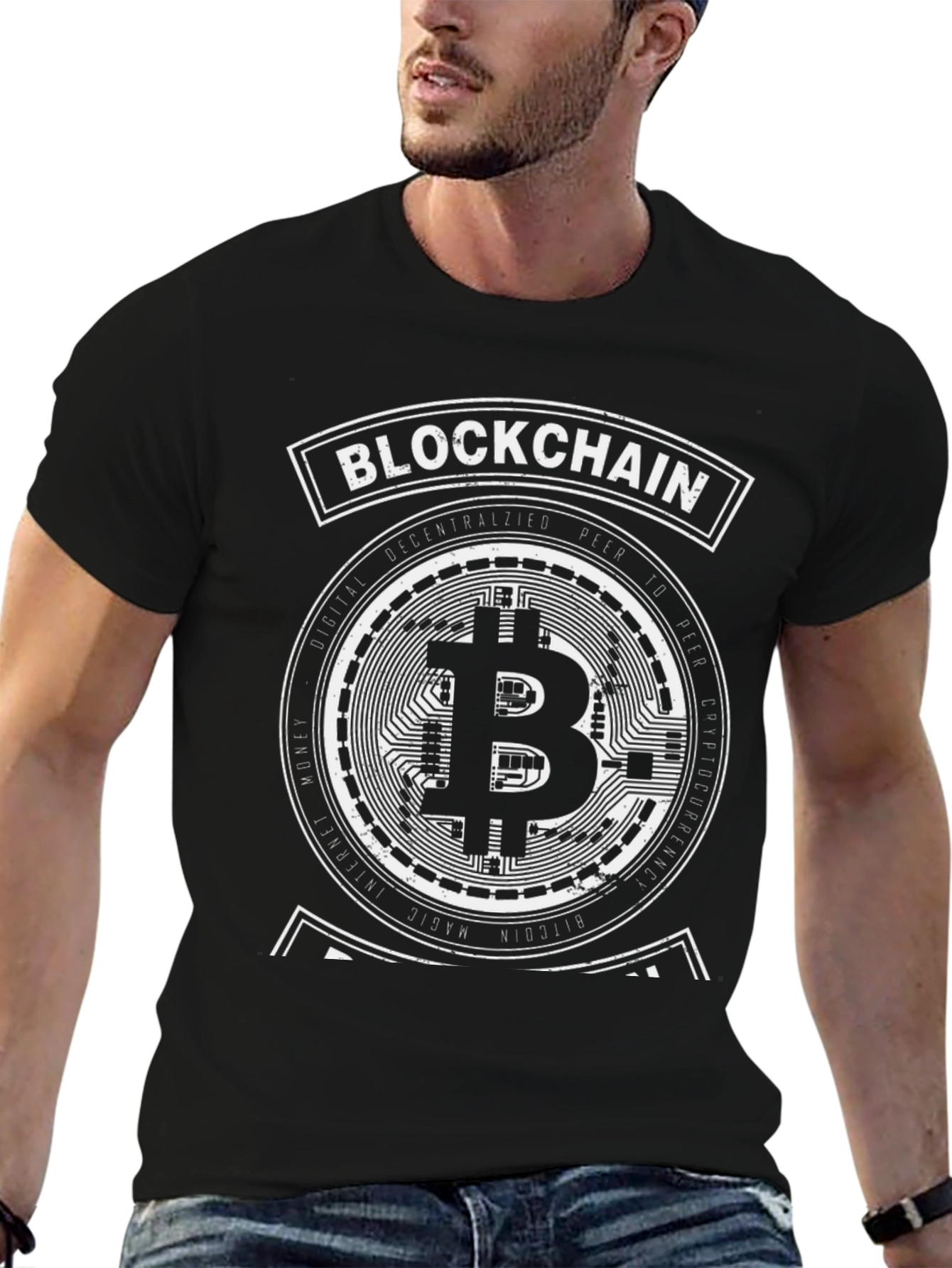 Blockchain Bitcoin Graphic T-Shirt - Crypto Tee