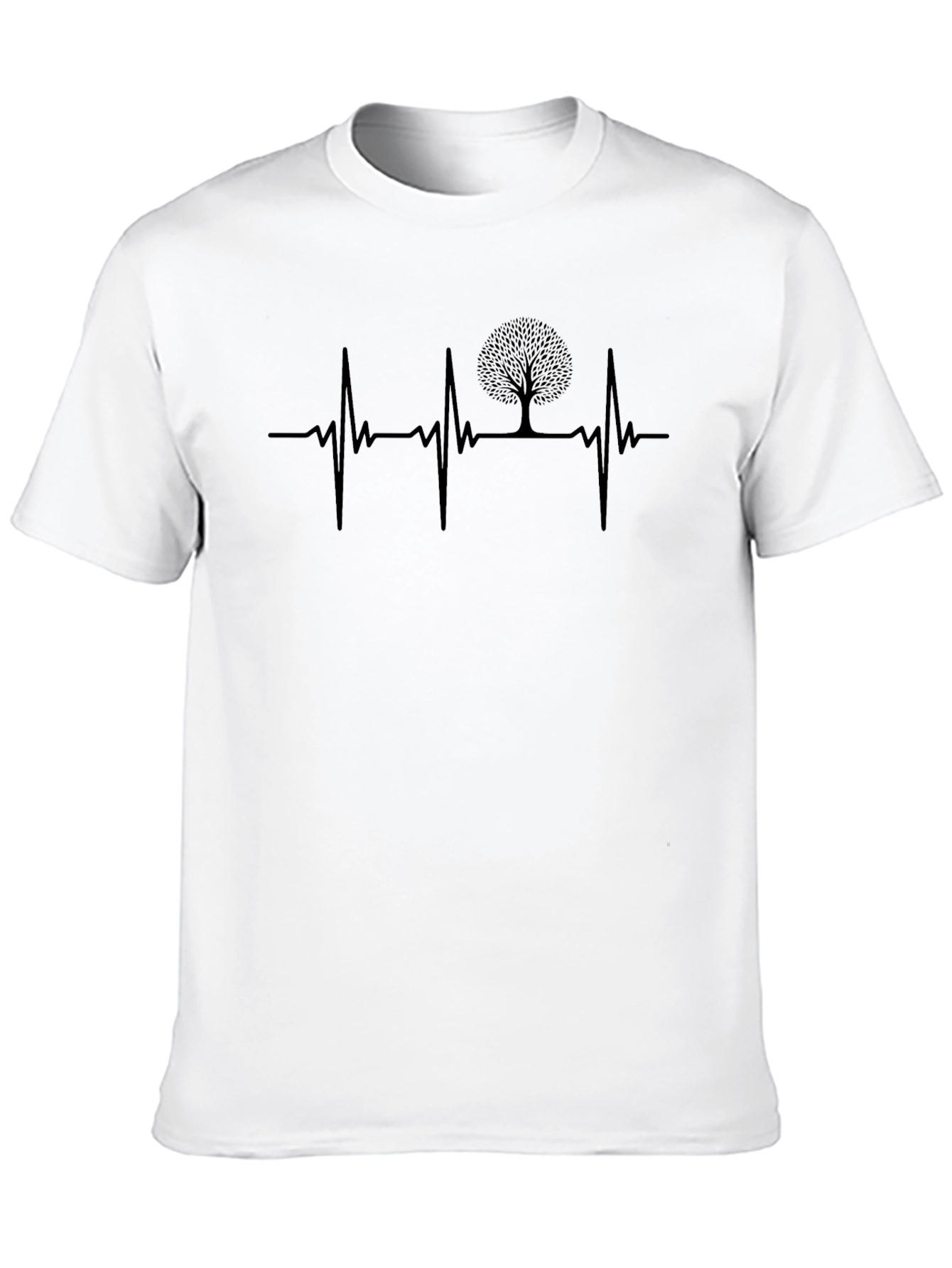 Tree Heartbeat Graphic Tee - Nature Lover Shirt