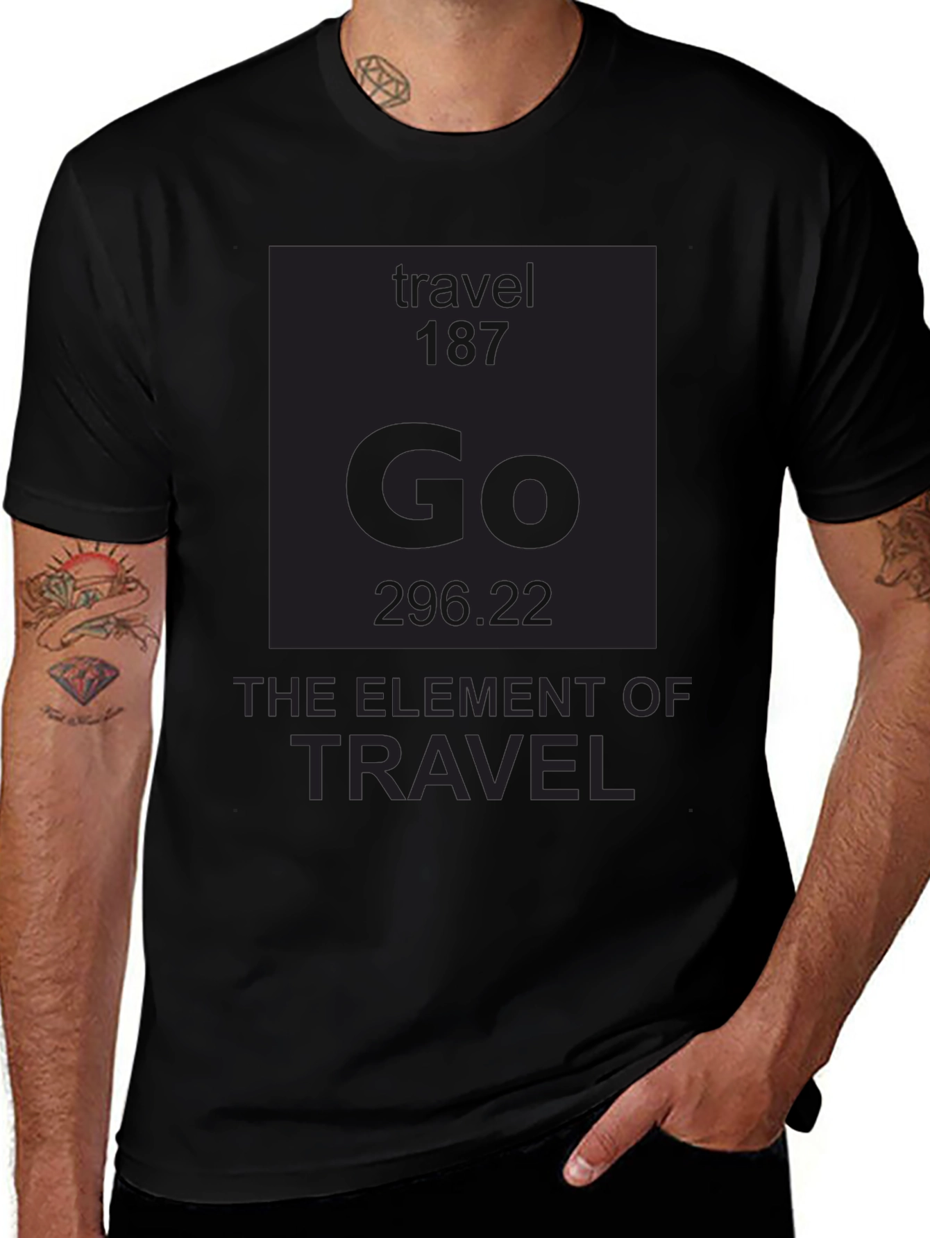 Travel Element Graphic T-Shirt - Black