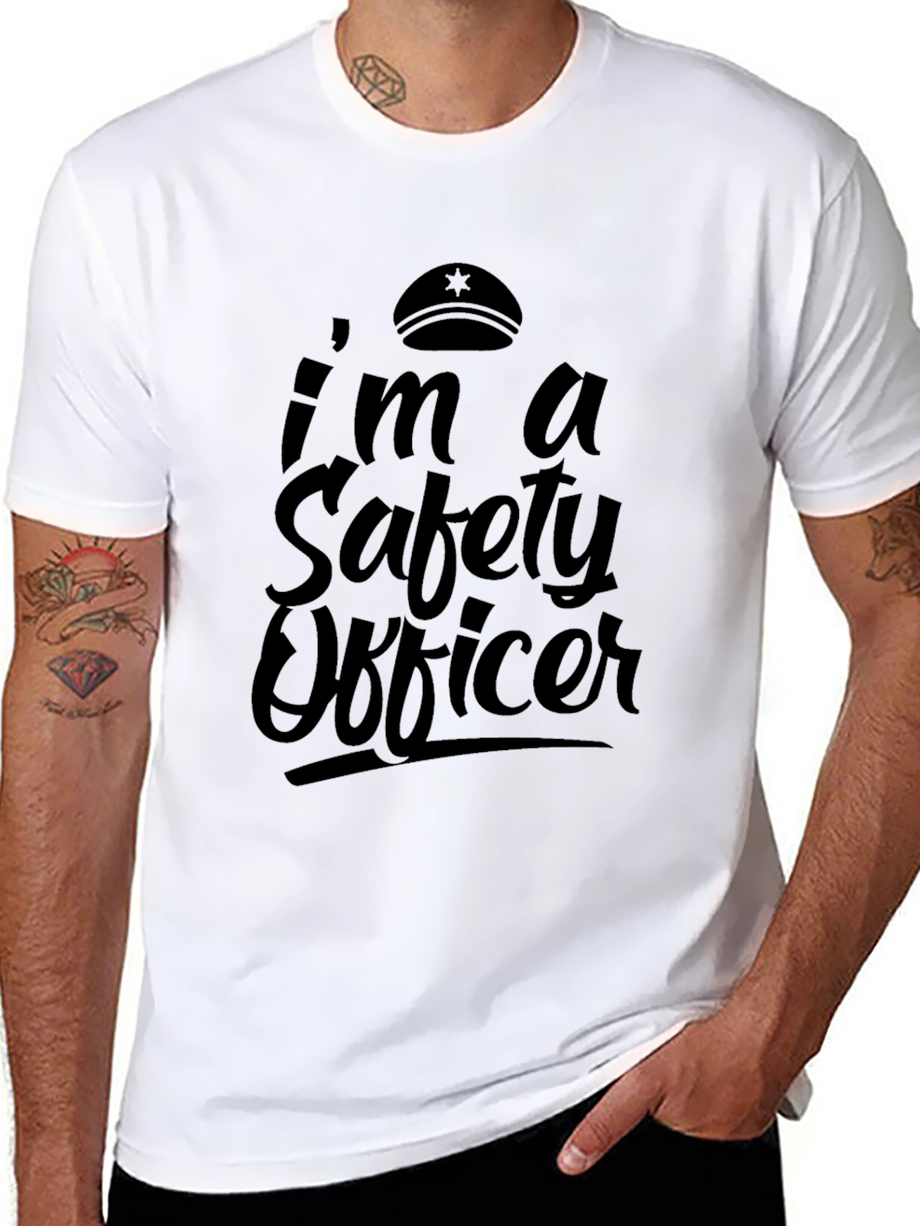 Safety Officer Graphic Tee - Mens Black T-Shirt