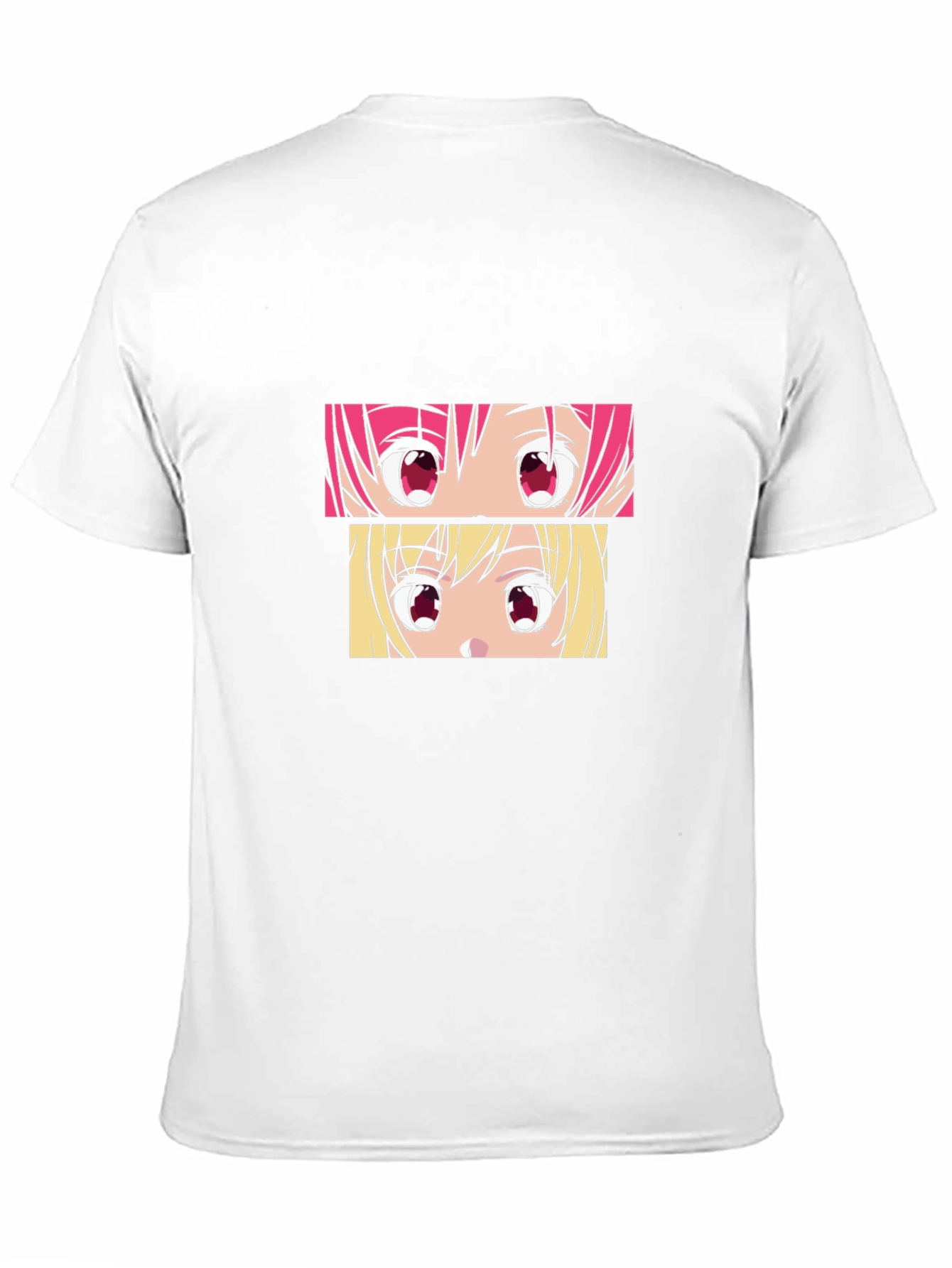 Anime Eyes Graphic Tee - Black Cotton T-Shirt
