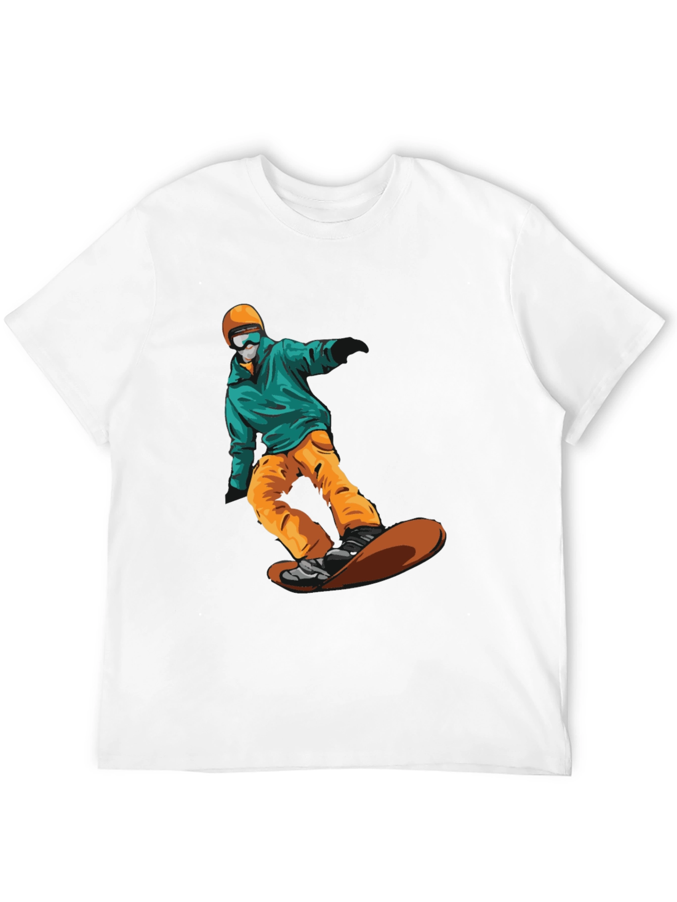Snowboarder Graphic Tee - Black Cotton T-Shirt