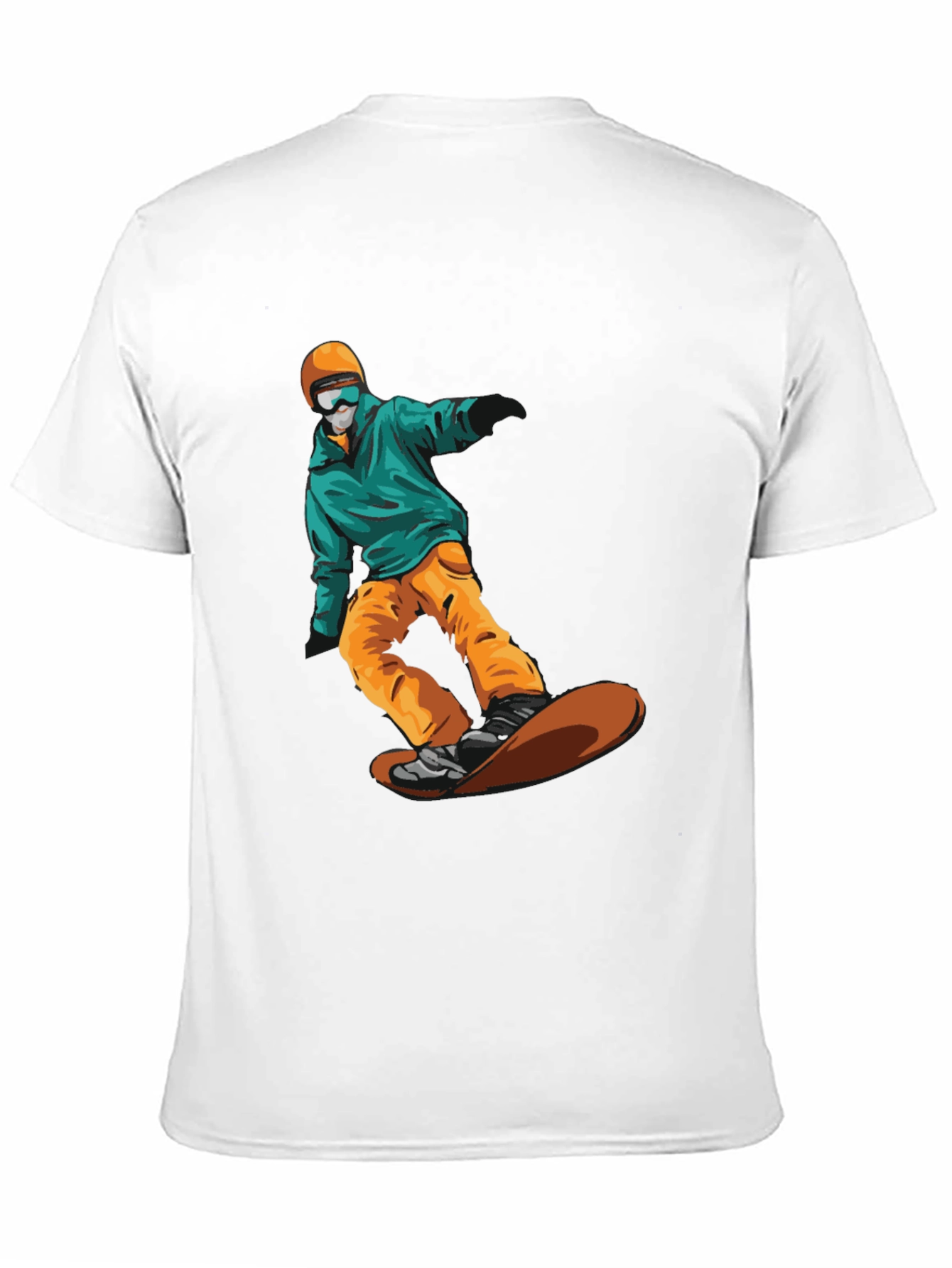 Snowboarder Graphic Tee - Black Cotton T-Shirt