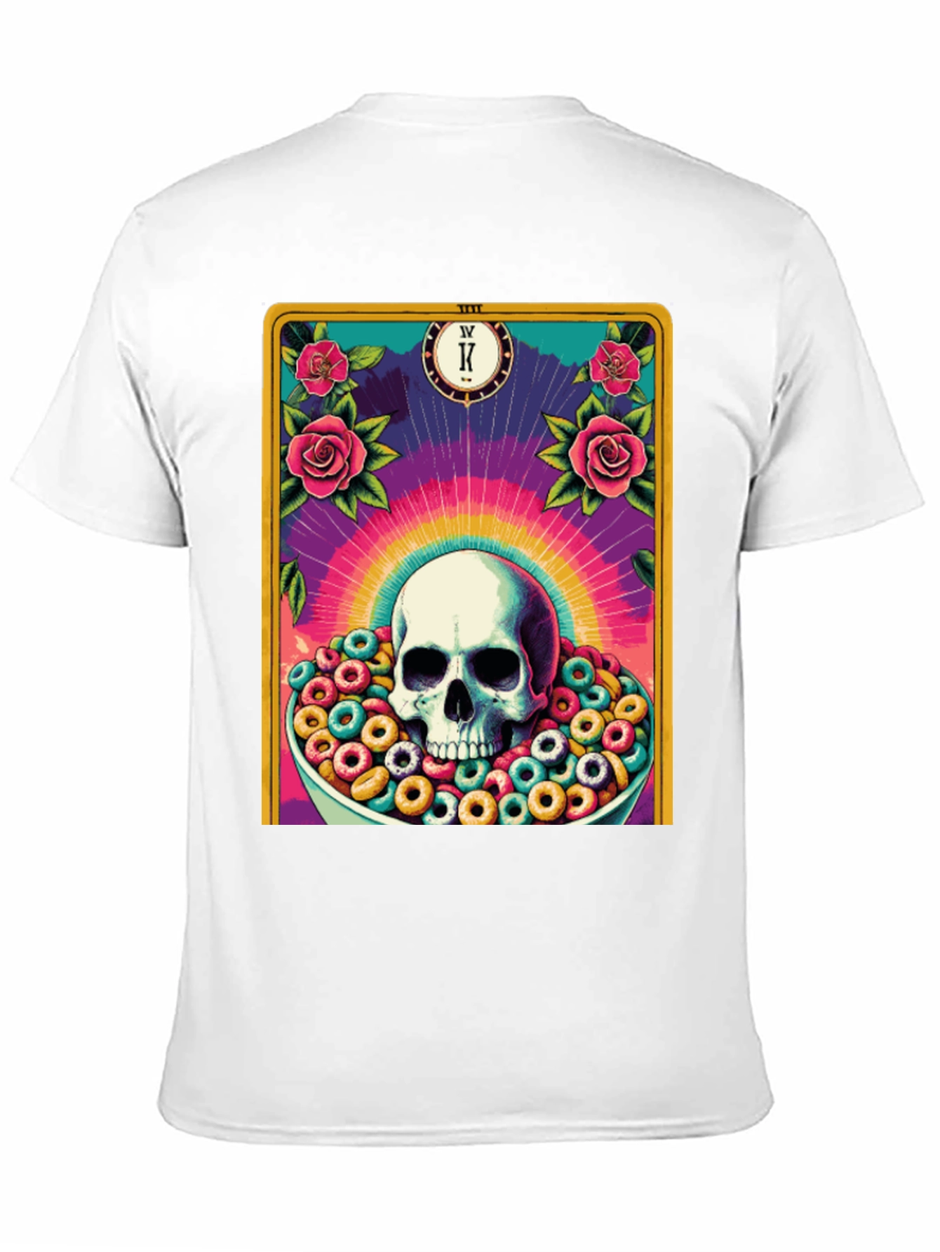 Skull Tarot Card Cereal Bowl Graphic Tee