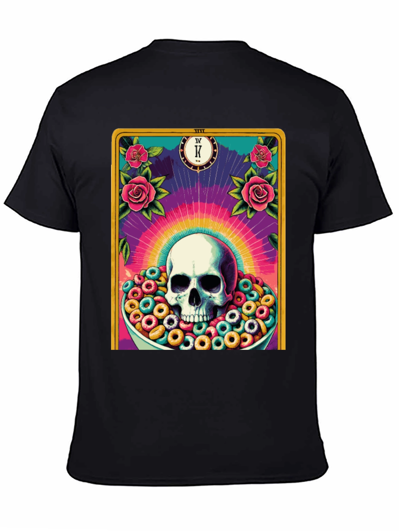 Skull Tarot Card Cereal Bowl Graphic Tee