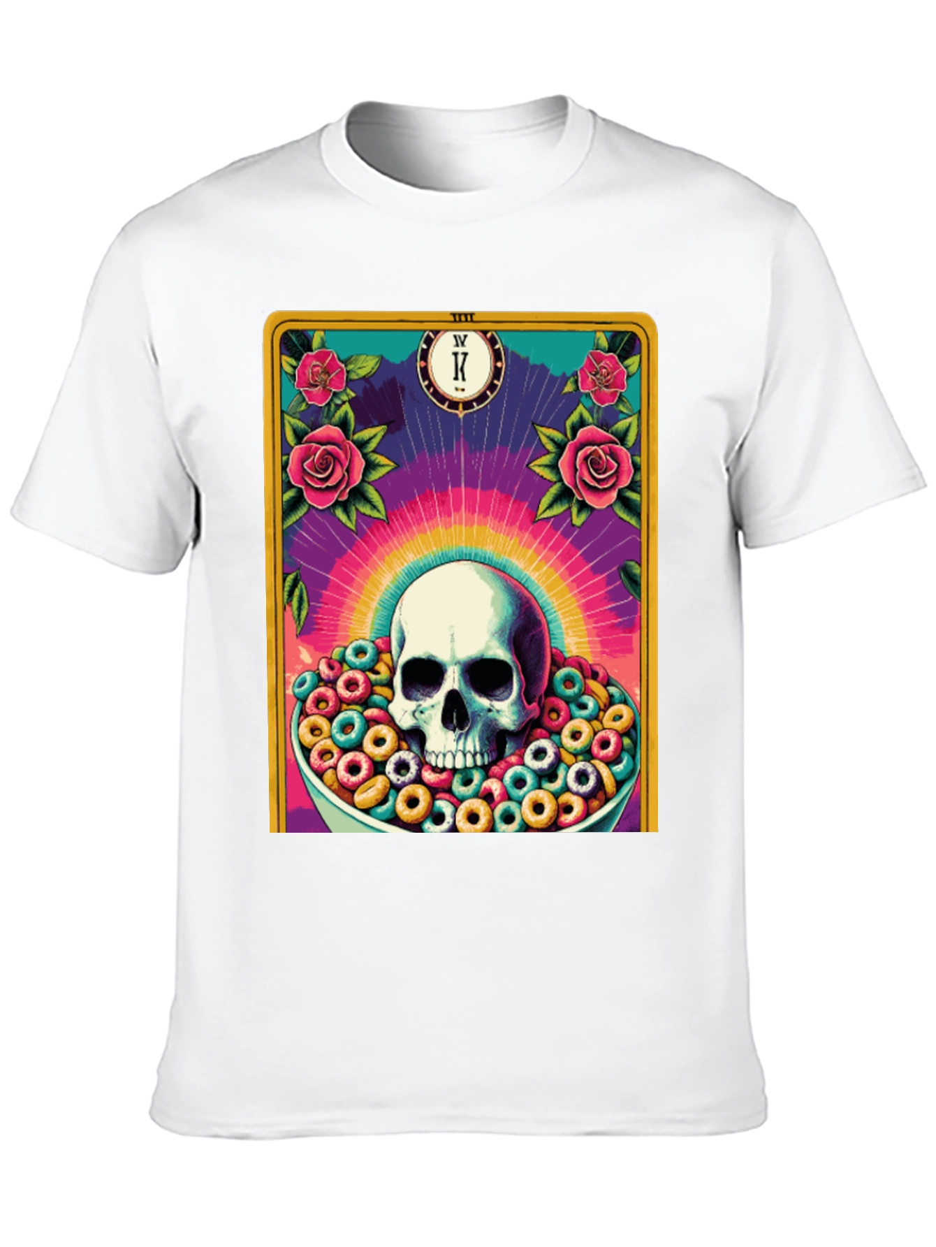 Skull Tarot Card Cereal Bowl Graphic Tee