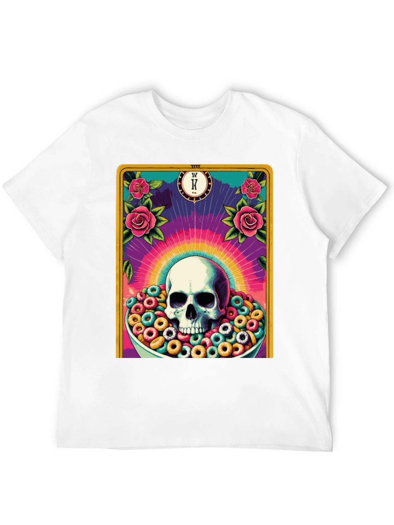 Skull Tarot Card Cereal Bowl Graphic Tee
