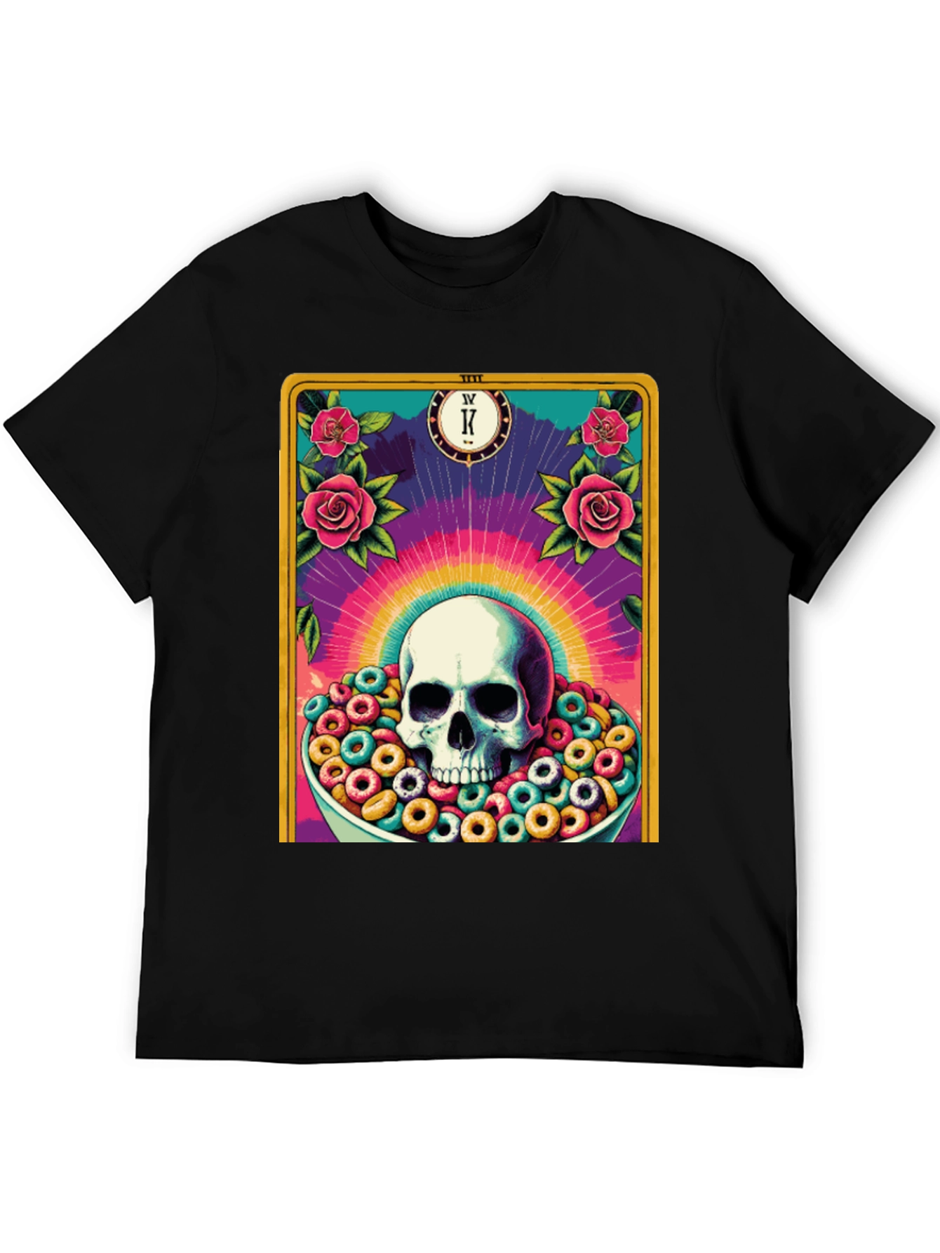 Skull Tarot Card Cereal Bowl Graphic Tee