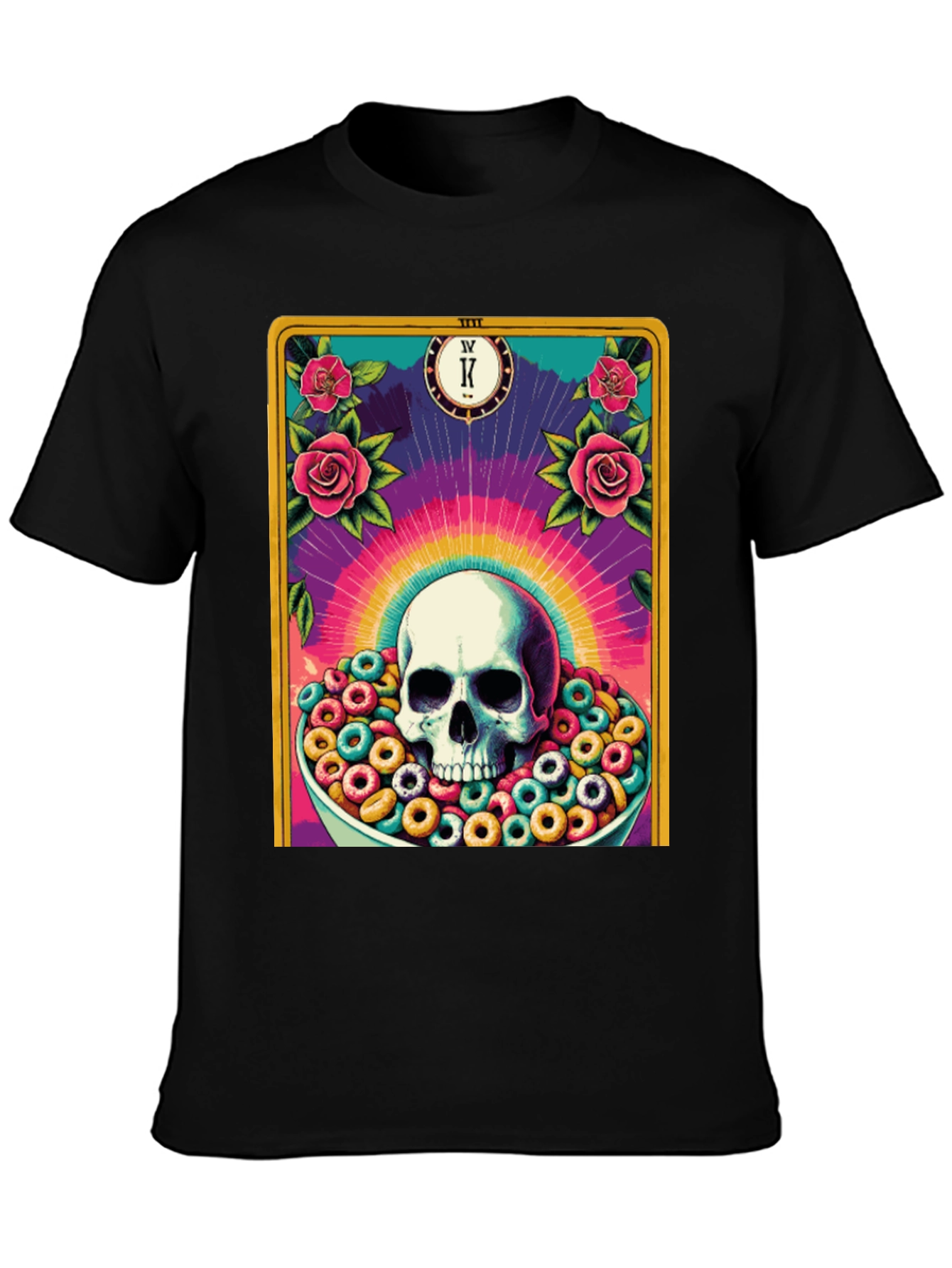 Skull Tarot Card Cereal Bowl Graphic Tee