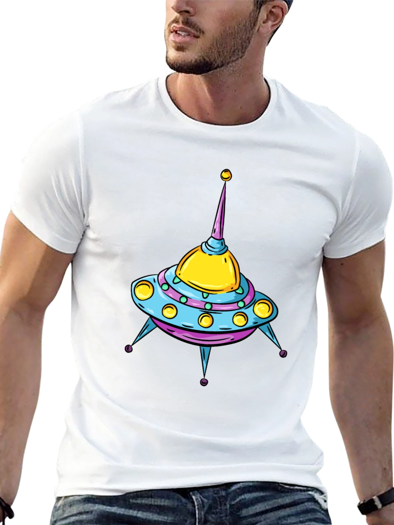 UFO Graphic T-Shirt - Space Adventure Tee
