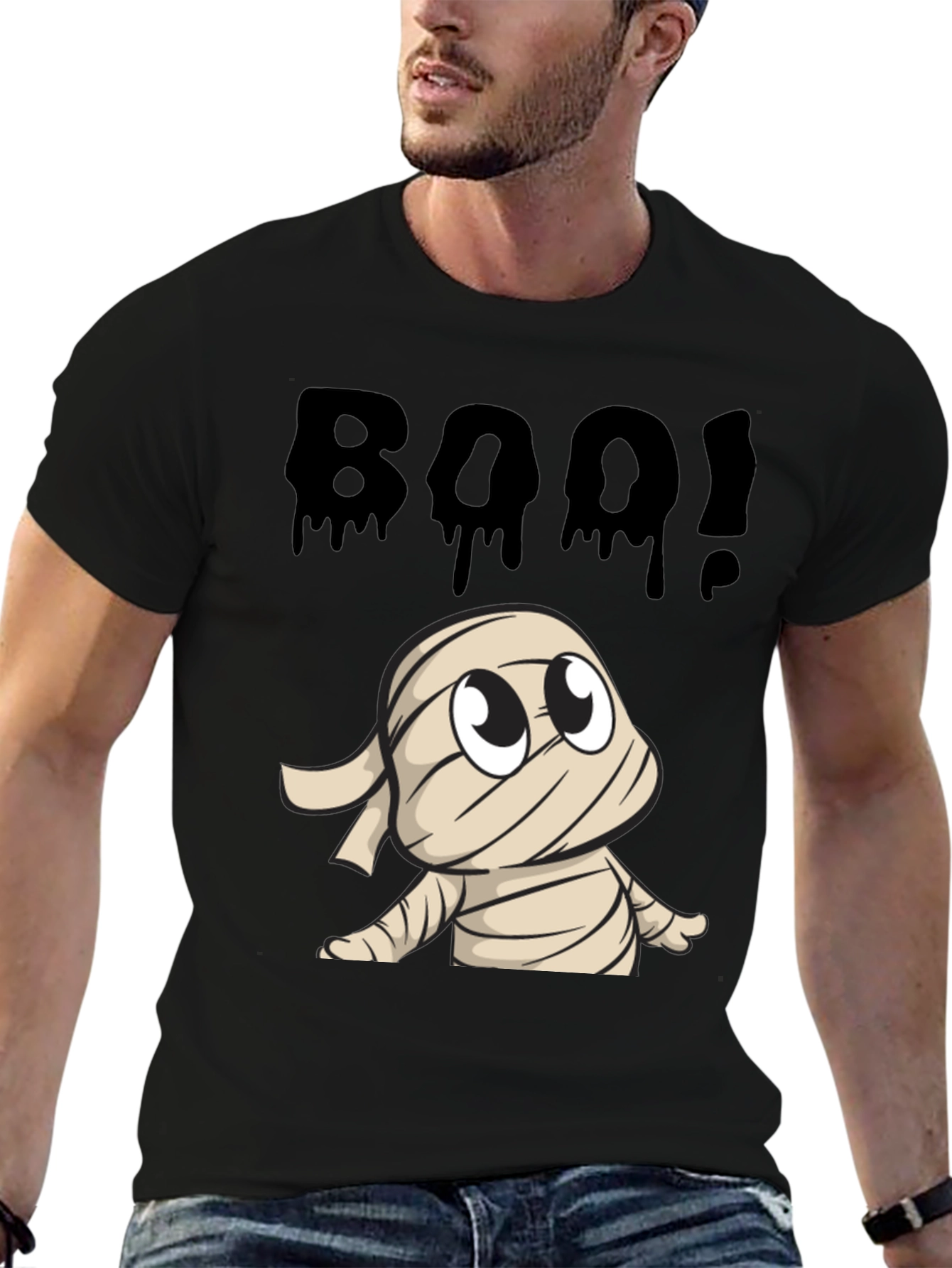 Boo! Mummy Graphic T-Shirt - Halloween Tee