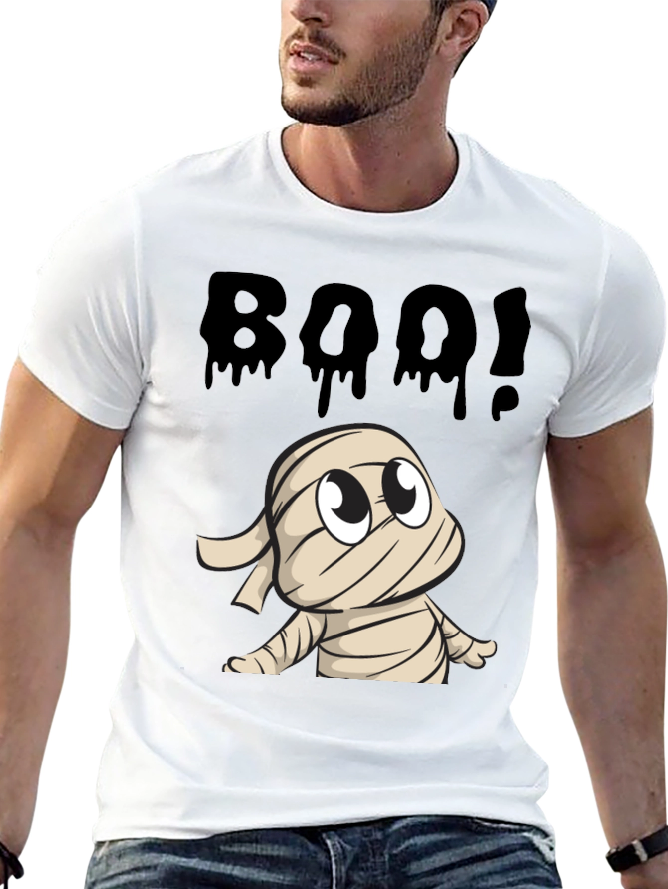 Boo! Mummy Graphic T-Shirt - Halloween Tee