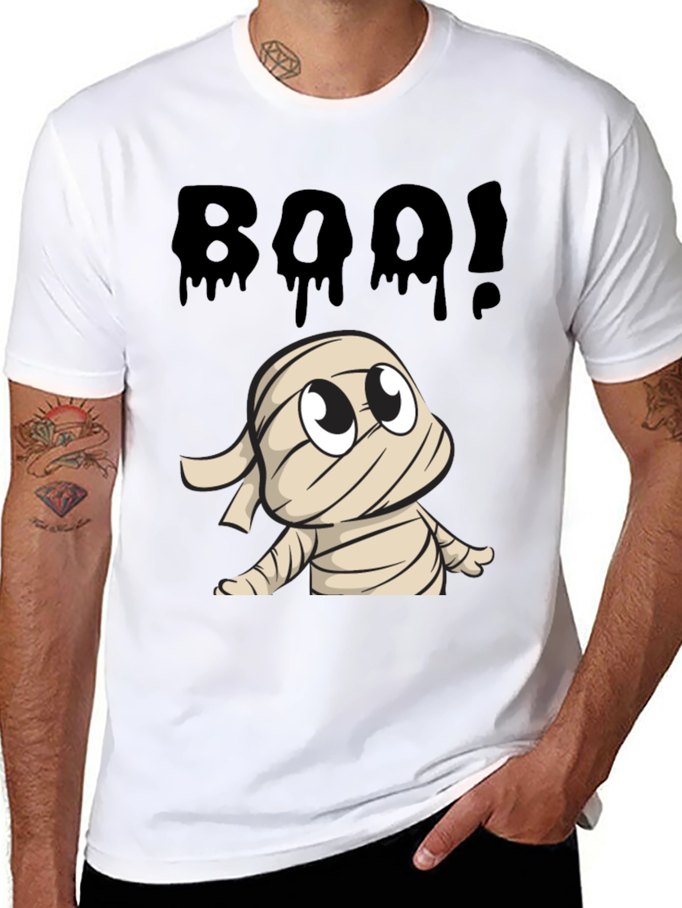 Boo! Mummy Graphic T-Shirt - Halloween Tee