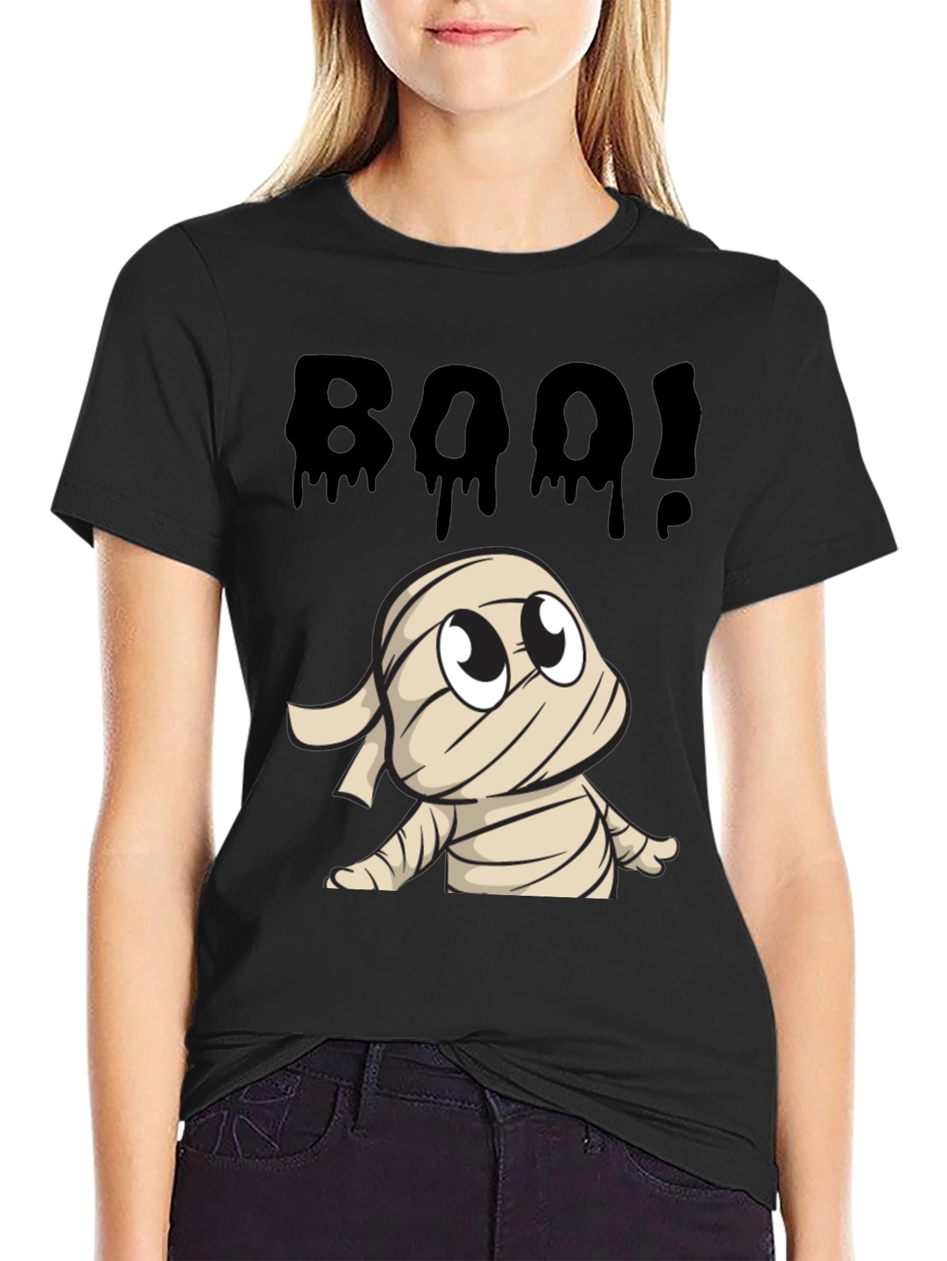 Boo! Mummy Graphic T-Shirt - Halloween Tee