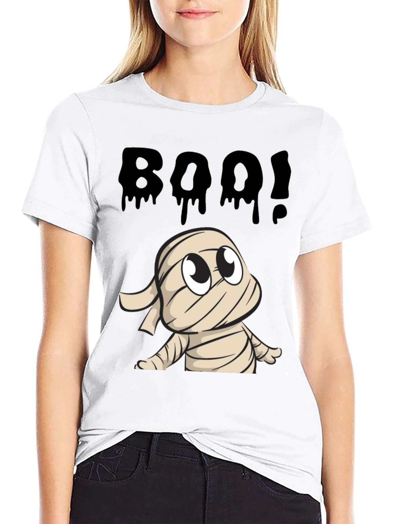 Boo! Mummy Graphic T-Shirt - Halloween Tee