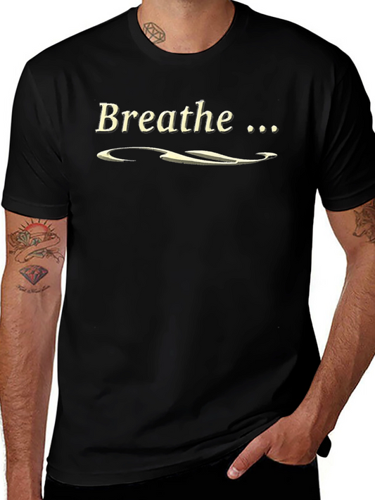 Breathe Graphic Tee - Black Relaxed Fit