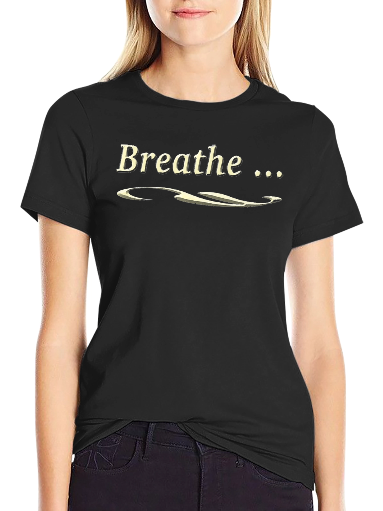 Breathe Graphic Tee - Black Relaxed Fit