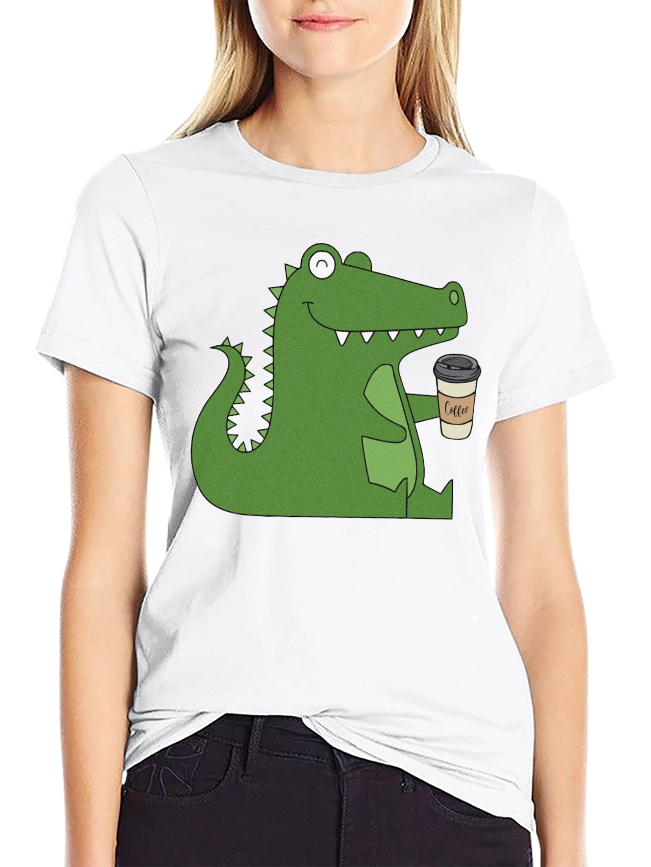 Alligator Coffee Black T-Shirt