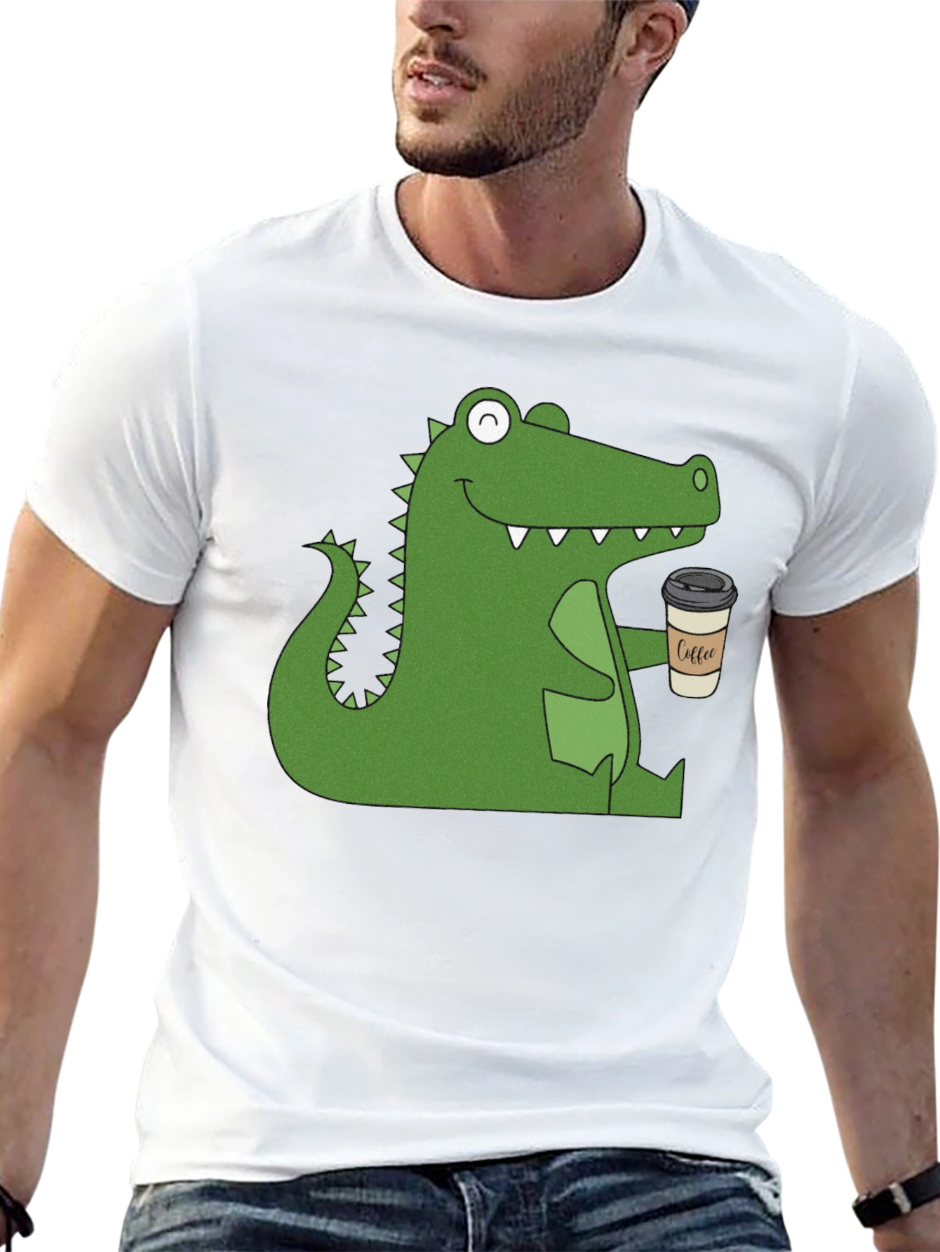 Alligator Coffee Black T-Shirt