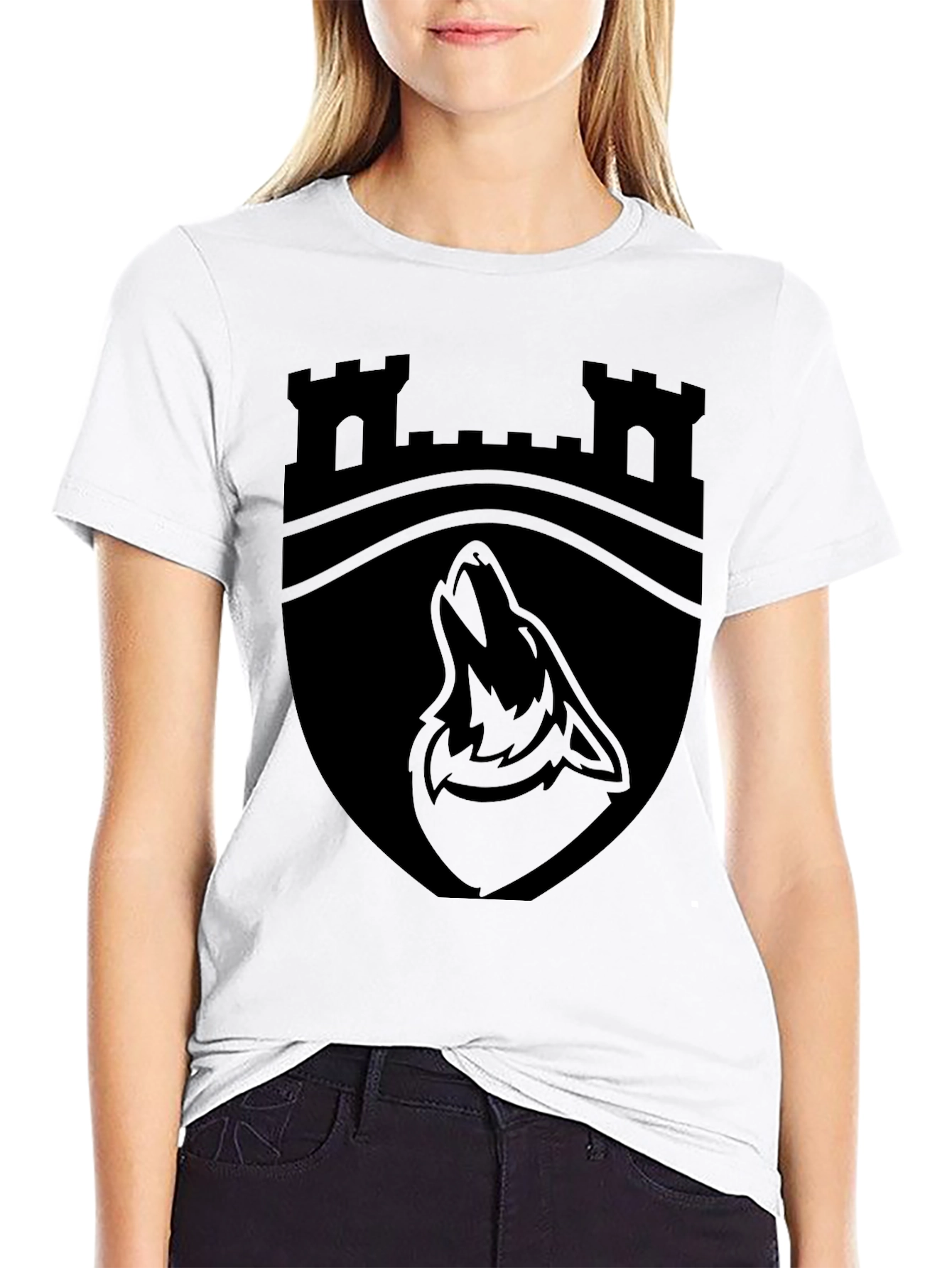 Castle Wolf Crest Black T-Shirt