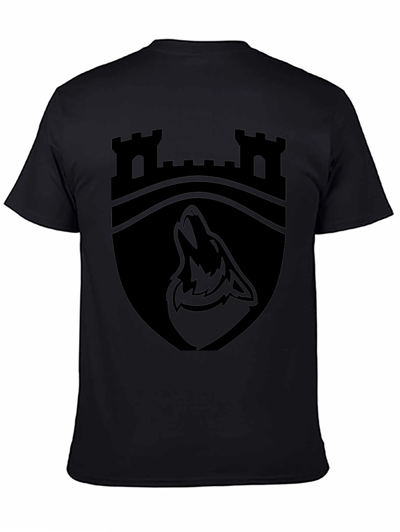 Castle Wolf Crest Black T-Shirt
