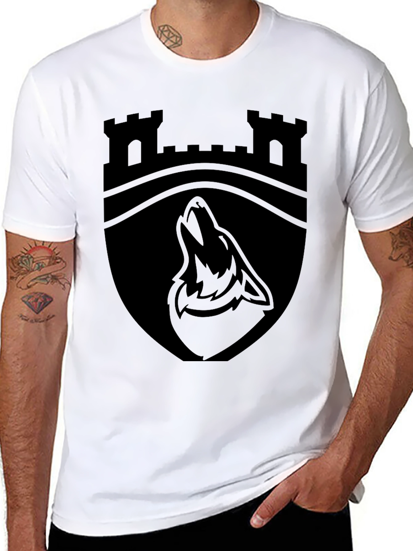 Castle Wolf Crest Black T-Shirt