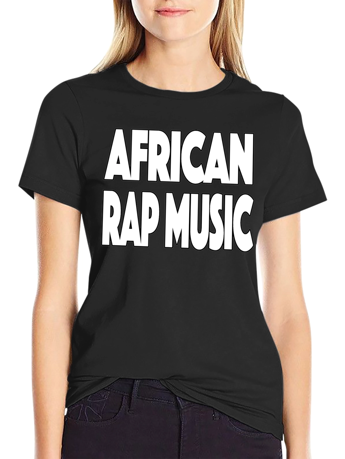 African Rap Music Black Graphic T-Shirt