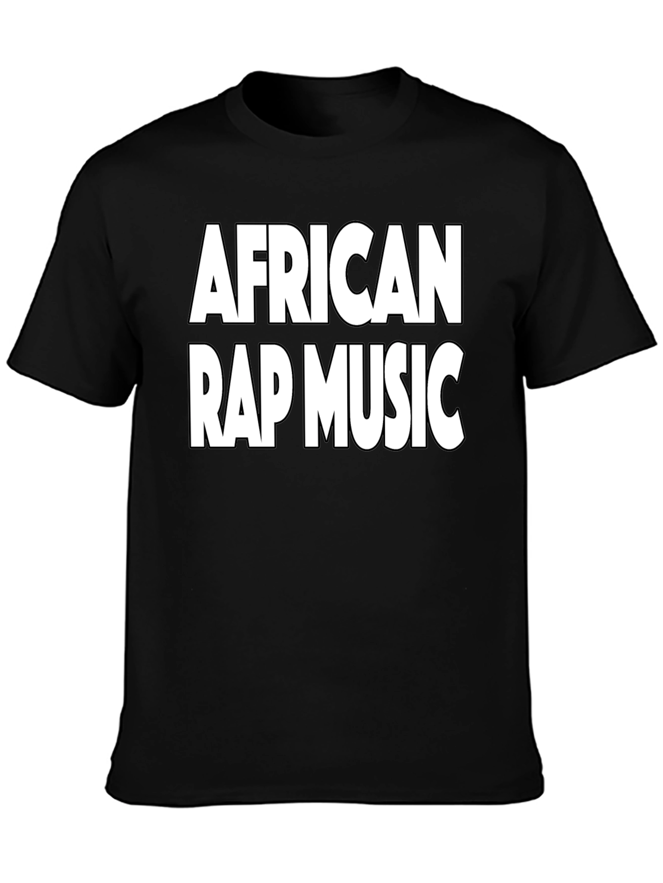 African Rap Music Black Graphic T-Shirt