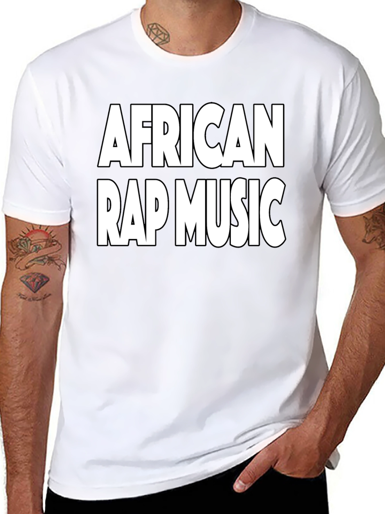 African Rap Music Black Graphic T-Shirt