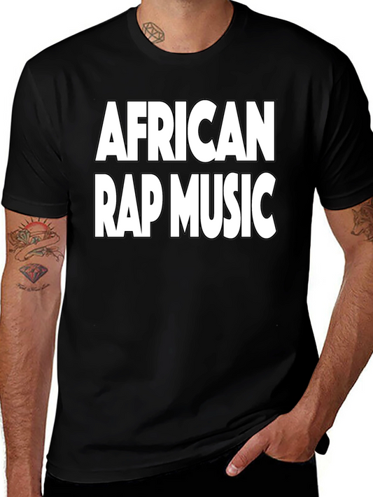 African Rap Music Black Graphic T-Shirt