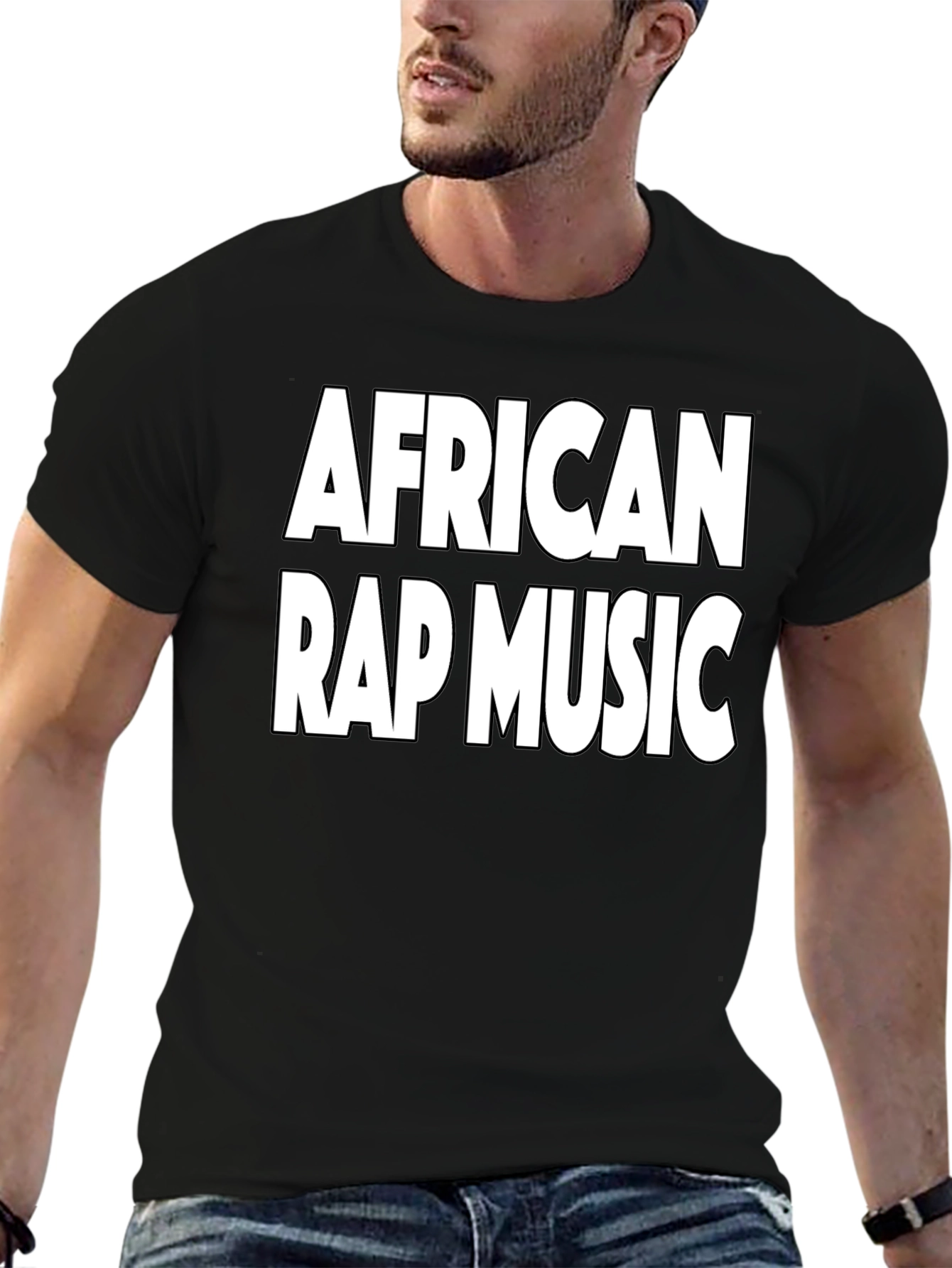 African Rap Music Black Graphic T-Shirt