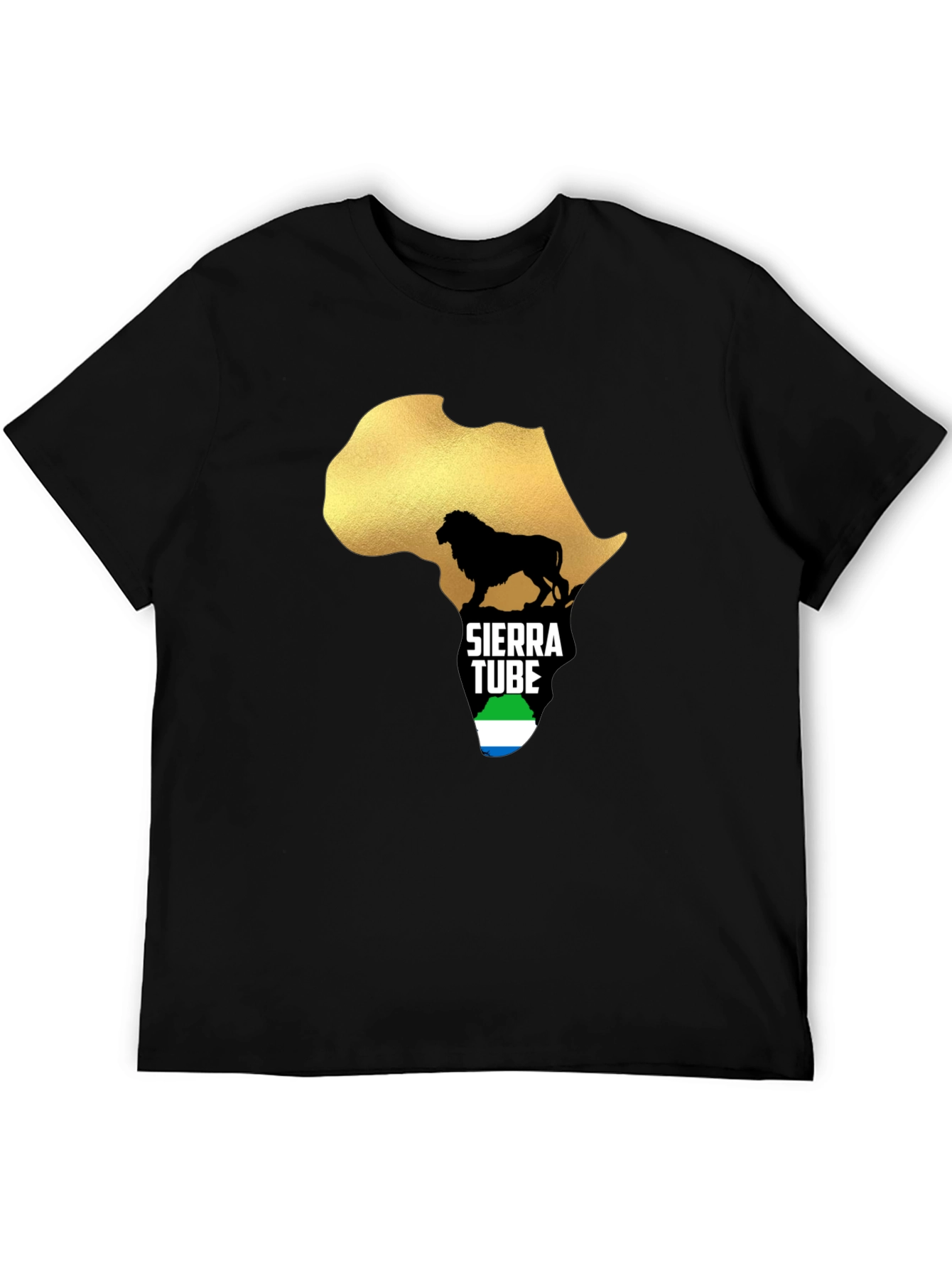 Sierra Leone Pride T-Shirt Africa Lion Design