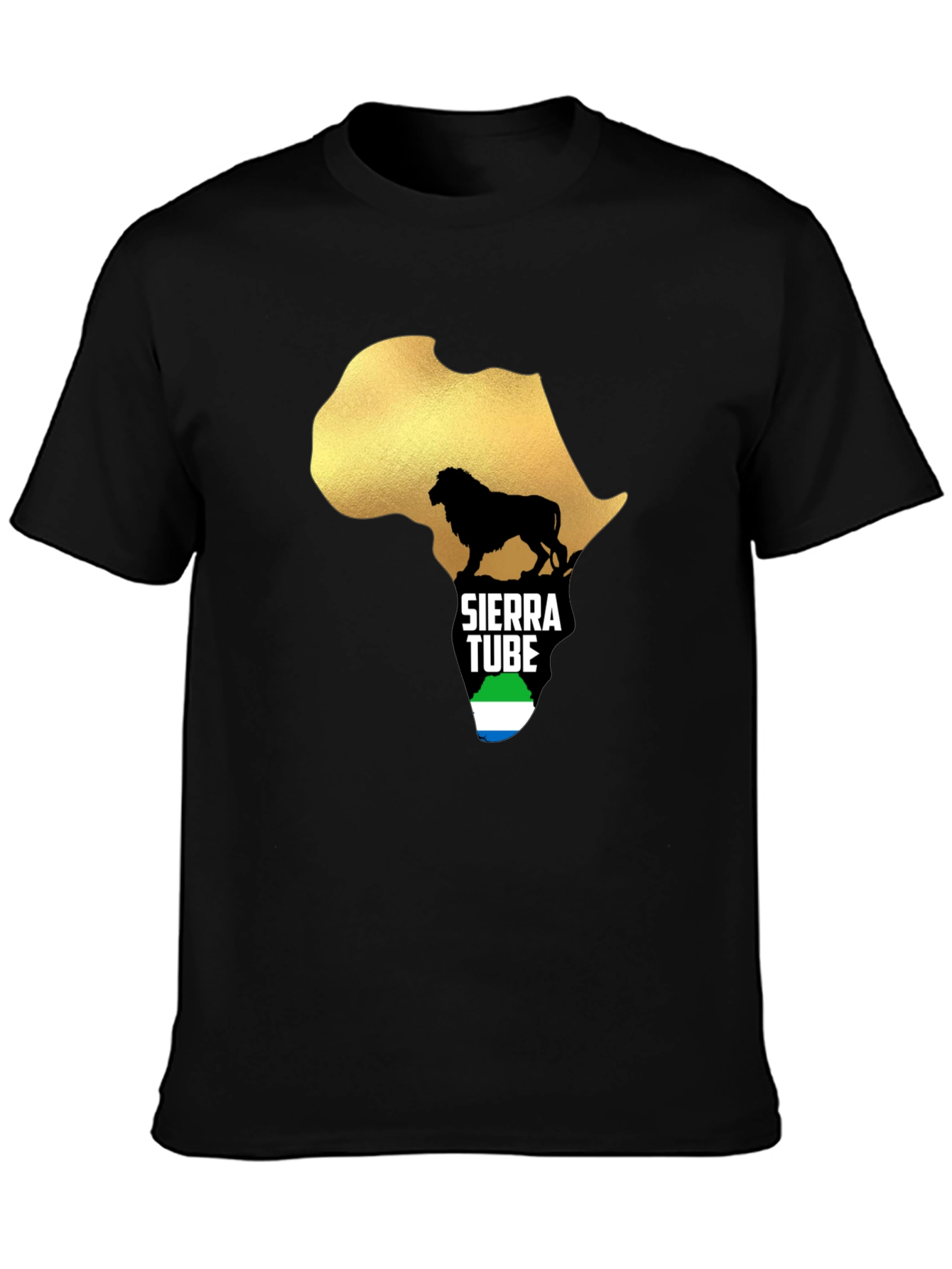 Sierra Leone Pride T-Shirt Africa Lion Design