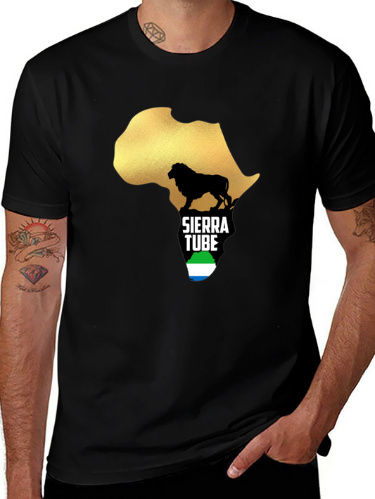 Sierra Leone Pride T-Shirt Africa Lion Design