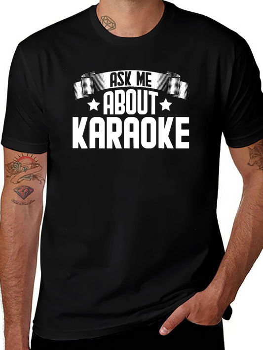 Ask Me About Karaoke Black T-Shirt