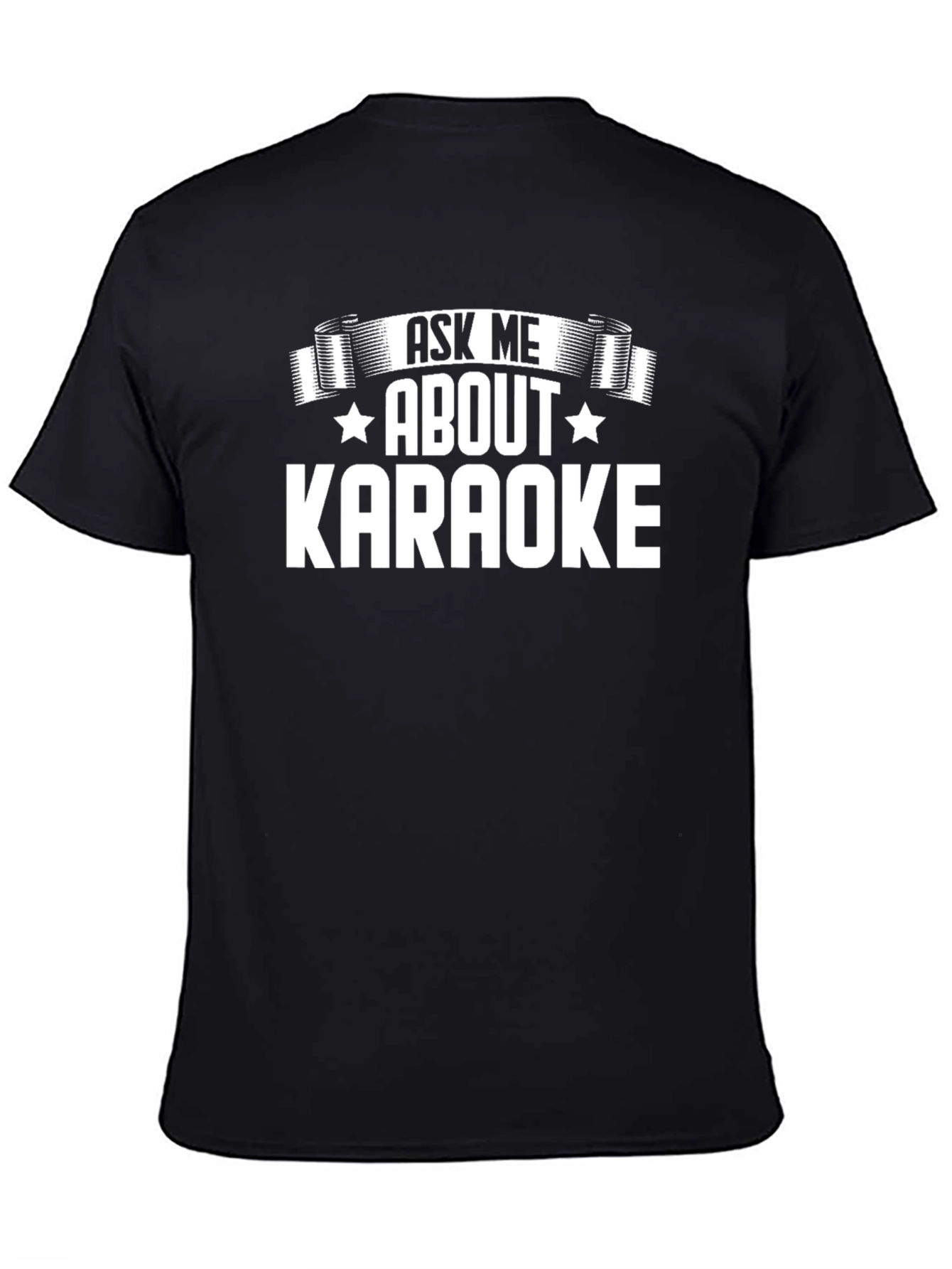 Ask Me About Karaoke Black T-Shirt