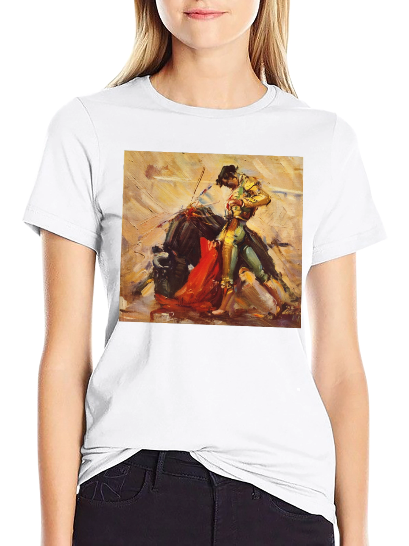 Bullfight Art T-Shirt - Stylish Black Tee