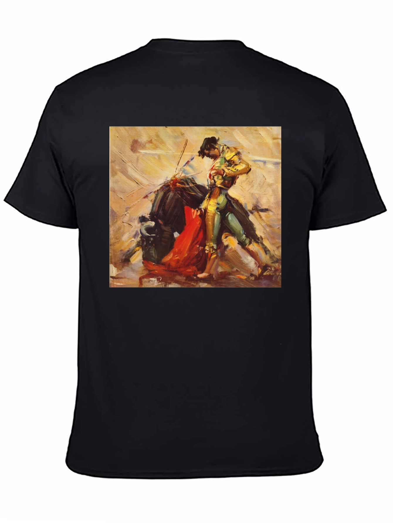 Bullfight Art T-Shirt - Stylish Black Tee