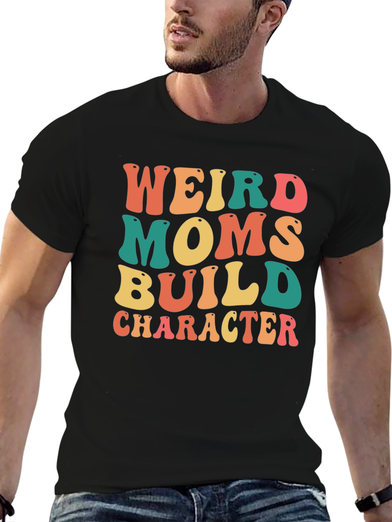 Weird Moms Build Character Graphic Tee