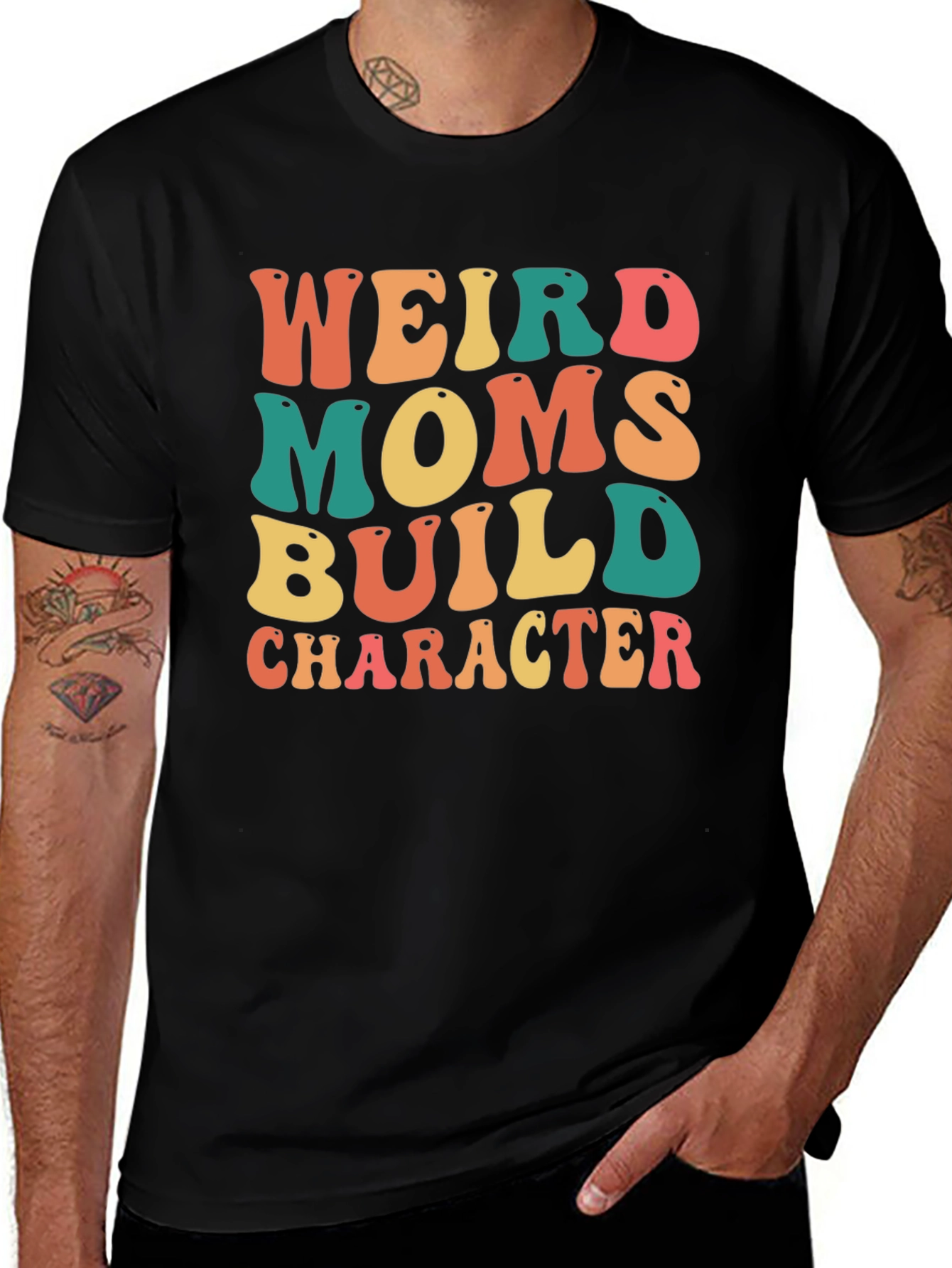 Weird Moms Build Character Graphic Tee