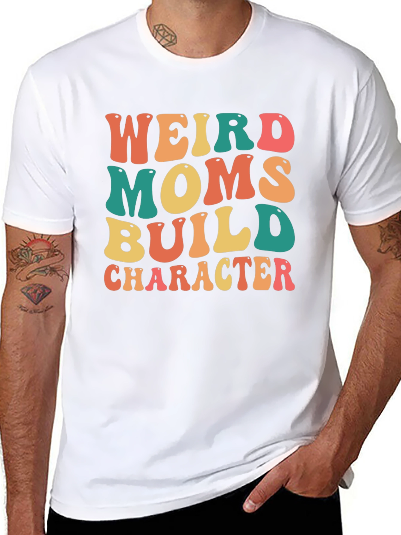 Weird Moms Build Character Graphic Tee
