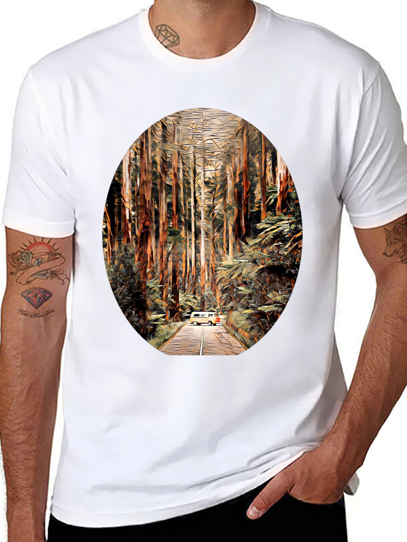 Van Life Forest T-Shirt - Adventure Awaits!