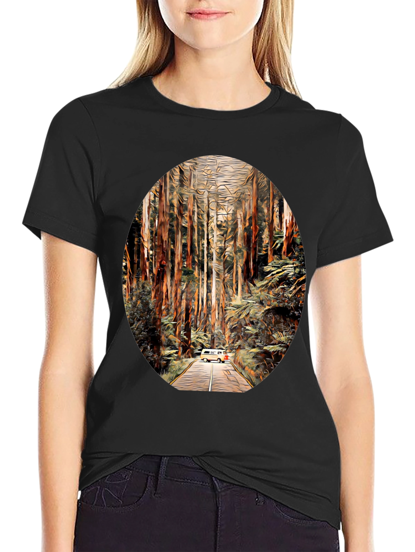 Van Life Forest T-Shirt - Adventure Awaits!
